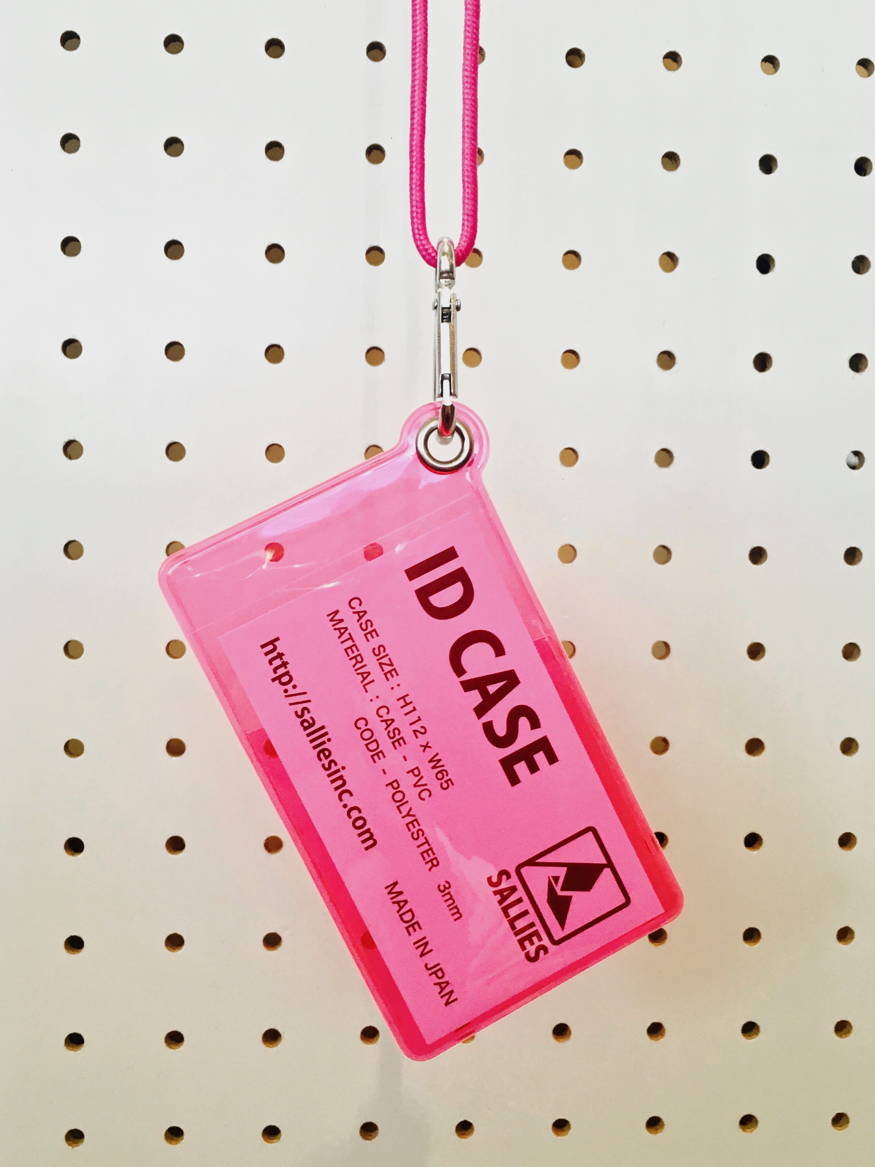 ID CASE 透明色證件套 Pink｜正面