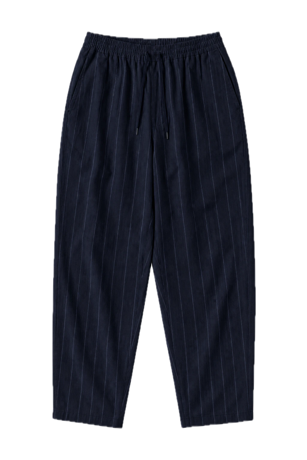 AUD3554 Navy Stripe Reflax 雙褶錐形褲